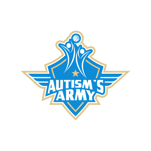 Basketball Logo for Team 'Autism's Army' - Your Winning Logo Featured on Major Sports Network Design by crapit