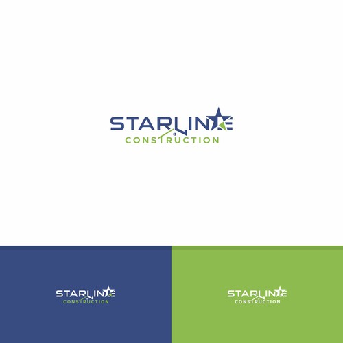 Starline Construction Logo Design by Xzero