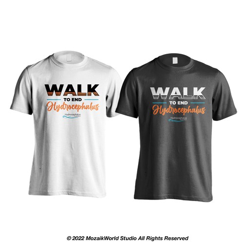 WALK to End Hydrocephalus - T-Shirt Design! Design by mozaikworld