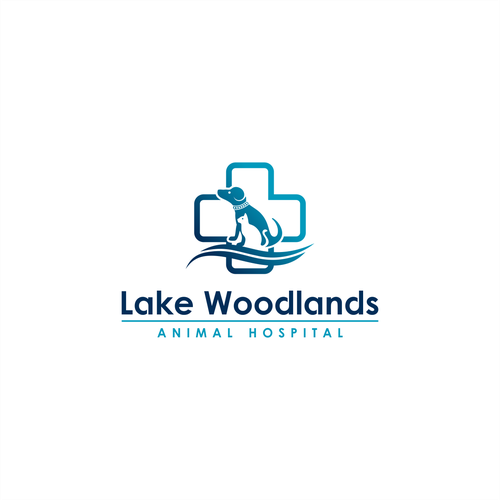 Veterinary logo design for a small animal hospital located next to a lake! Design by amarta_art®