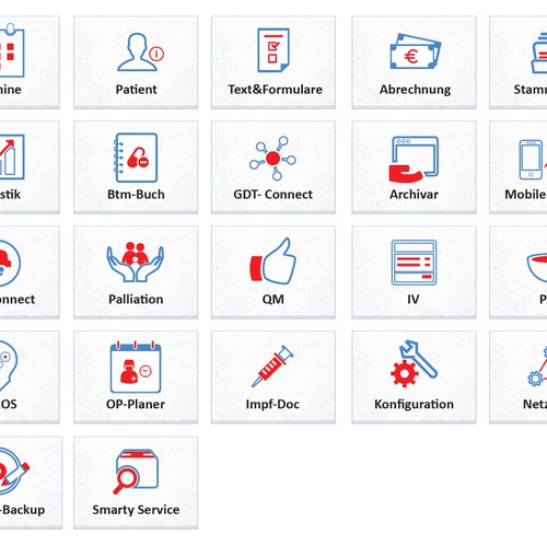 Create 22 software icons for medical software Design by artsemafey