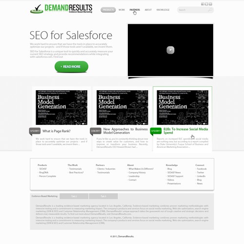 website design for DemandResults Diseño de iva