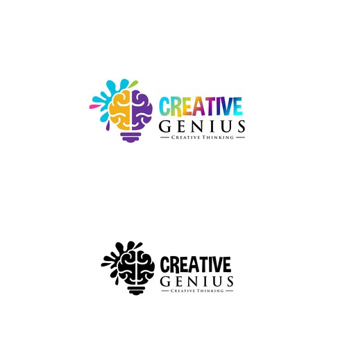 "Creative Genius" Logo for an art school. Design by yudilima