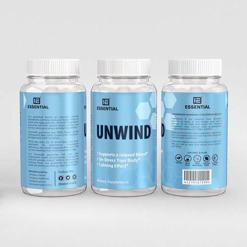 Trendy Supplement Brand Label Design Design by CUPEDIUM