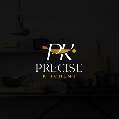 Need  logo for  kitchen cabinet business ,My  name  Precise Kitchens,  colors - dark to light Grey , some Gold, love cla Design by ACZ_designs