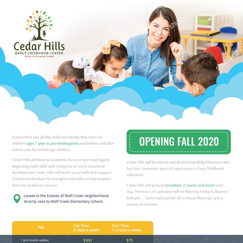 Preschool Flyer Design by iNK▼ ⭐️⭐️⭐️⭐️⭐️