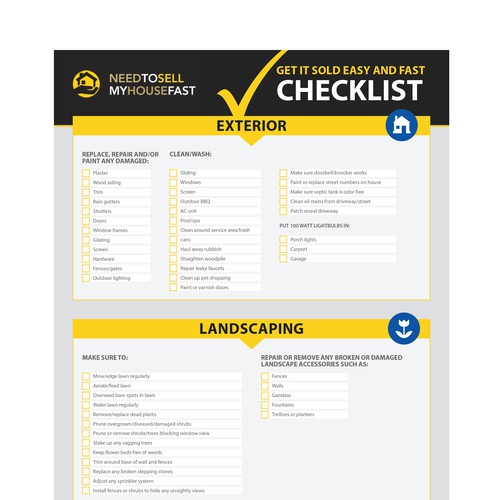 Your House Fast Checklist Pdf
