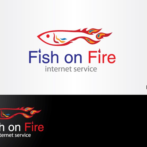 Fish on Fire - Internet Services Logo Design by Zeta.Project