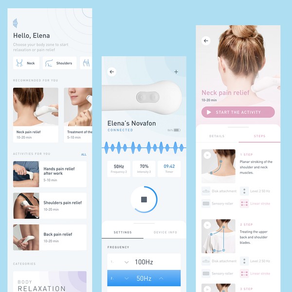 Design by Ivan Fresh titled "Medical App desinh concept"