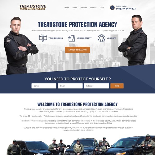 We Need A Strong Website Design For Leading Private Security Company Design by Tina _Tricky