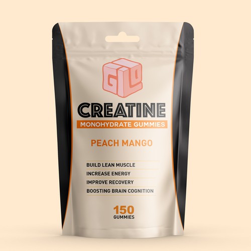 Bag Design for Creatine Monohydrate Gummy brand Design by 'OUM'