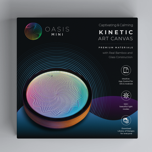 Oasis Mini - Calming and Captivating Kinetic Art Canvas