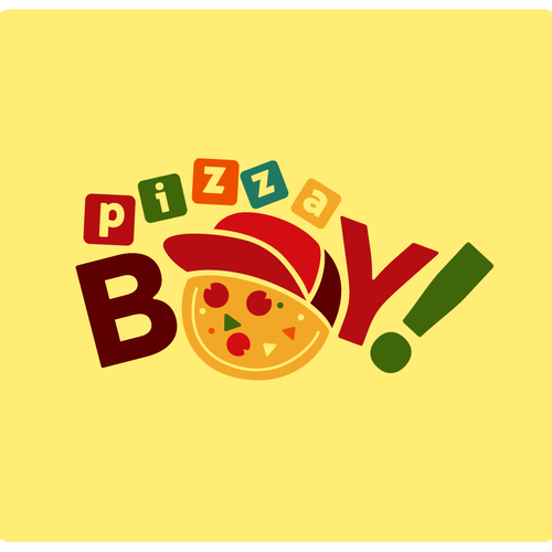 Create a fun and colorful logo for new pizza restaurant Pizza Boy