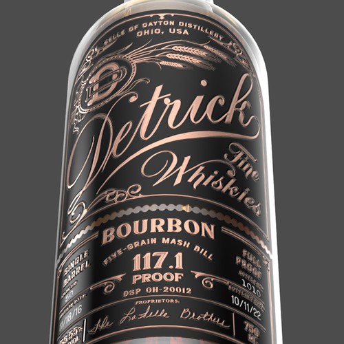 Vintage Bourbon Whiskey Label Design by _fra_