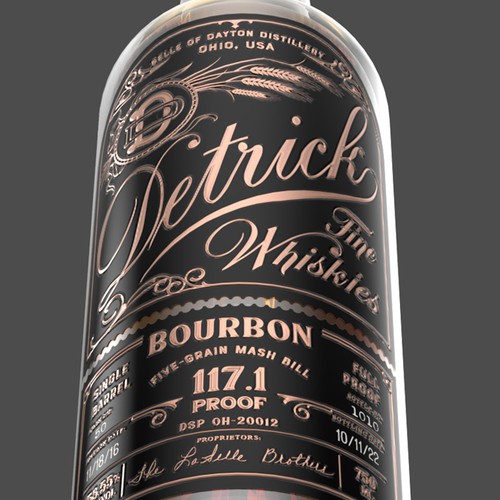 Vintage Bourbon Whiskey Label Design by _fra_