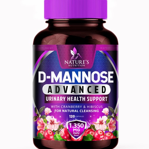 Colorful D-Mannose Design Needed for Nature's Nutrition Design réalisé par agooshe