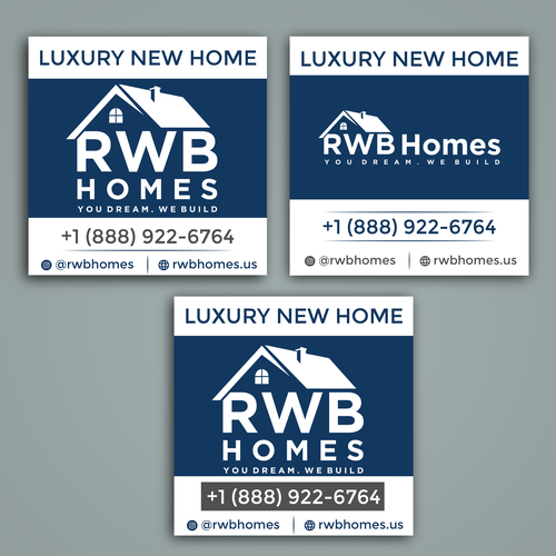 Signage for Luxury Home Builder Design by HF Tushar