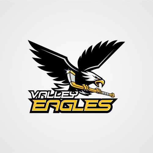 BOLD NEW SPORTS LOGO/EAGLE MASCOT needed for youth ice hockey association Design by Freshradiation