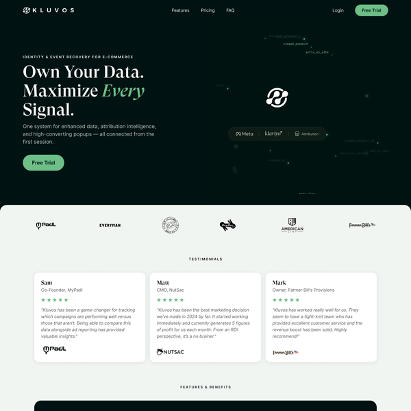 Design by Tim㋡ titled "Webdesign for KLUVOS"