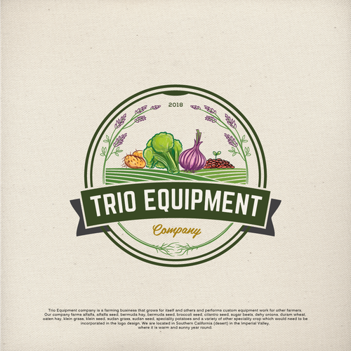 Design an agricultural logo for Trio Equipment Company Design by esfanta