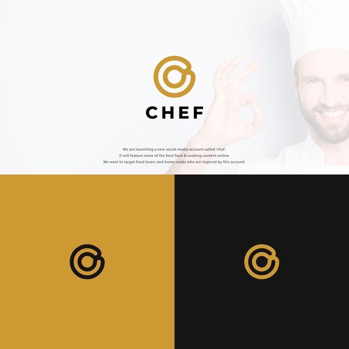 "CHEF": Food & Cooking Social Media Logo Design by Wanderline