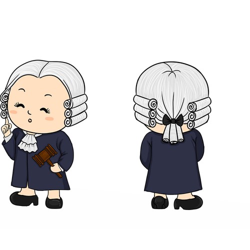 Create a kid-friendly Judge character to be made into a plush toy! Design by kzh