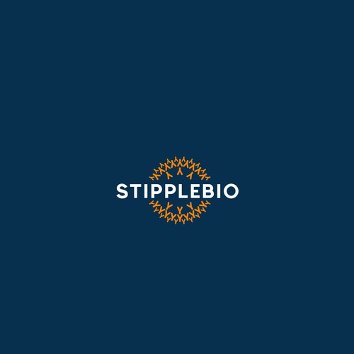 Design a logo for a biotech that uses "molecular stippling" to map out cancer's vulnerabilities Design by Winter Design Studio