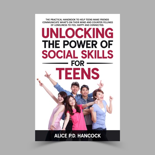 Minimalist Book cover for Teens ages 13-18 suffering from social anxiety and need to learn social skills Diseño de KMS Arafat