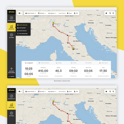 Runic.io GPS tracking web application refactoring Design by AdelM_