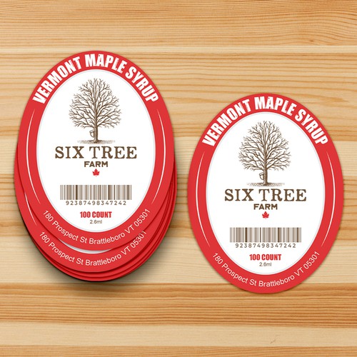 First ever production Maple Syrup Stick label Design by Munez Studio