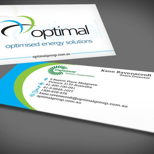 Create new business cards for Optimal Group Design réalisé par Creative Catcher