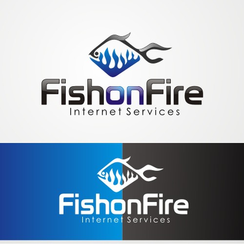 Fish on Fire - Internet Services Logo Design by G.Z.O™