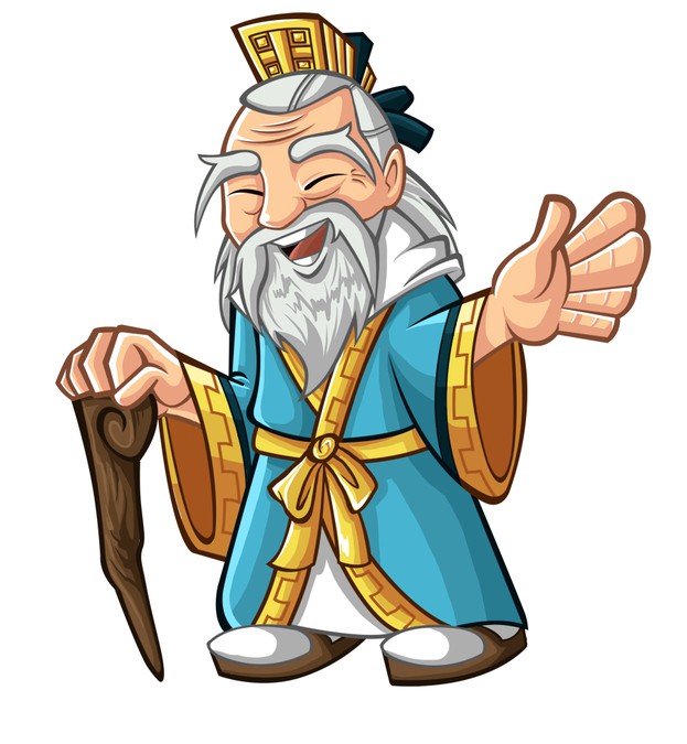 Create a cute cartoon chinese sage for website's mascot | Illustration ...