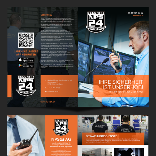 "Aussagekräftiges Prospekt Für NPS24 AG, Ihre Sicherheit ist unser Job!" winning Brochure by Rose ❋
