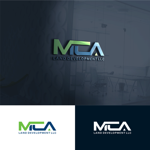 Design a simple modern logo for land development business. Design by META ™