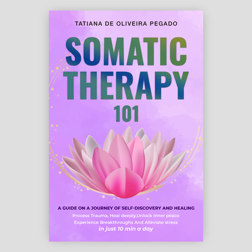 Beautiful & powerful book cover with a lotus flower design Design by DesignVibe