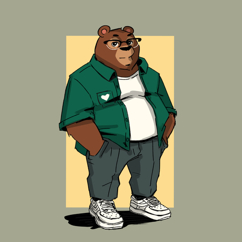 Yeah I know, another Bear design. But Let's make this one is special with Love. Diseño de Little George