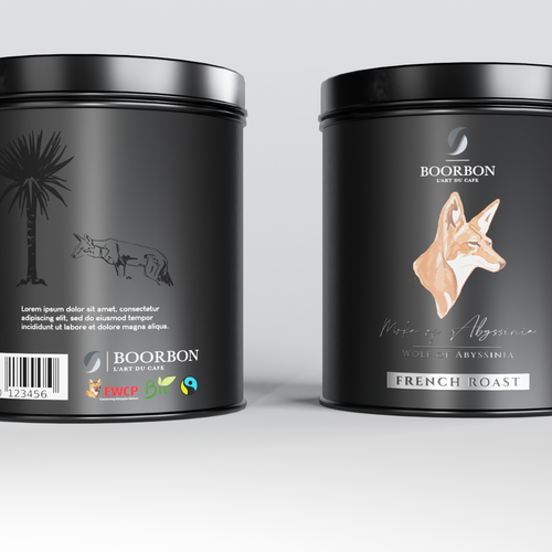 Artistic, luxurious and modern packaging for organic and fair trade coffee bean Diseño de babibola