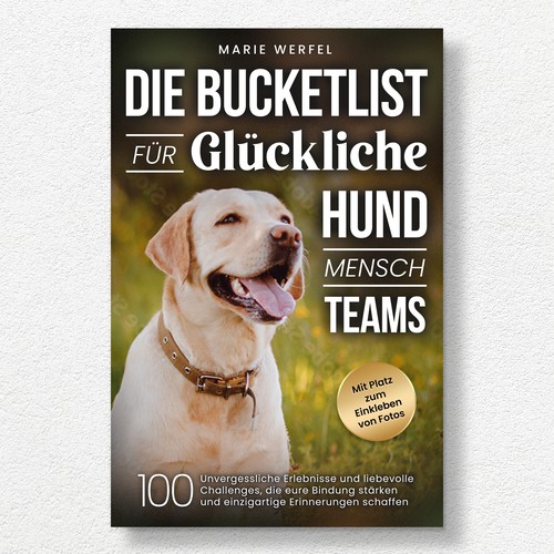 Design a harmonious, cute cover for a dog & human bucketlist Design by Kukira Design