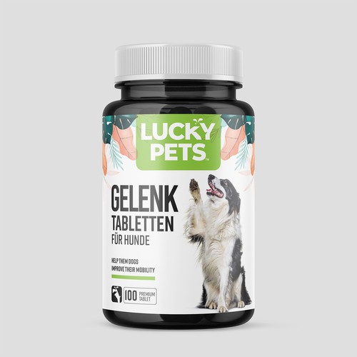 Modern label design for high quality joint tablets for dogs Design by CUPEDIUM