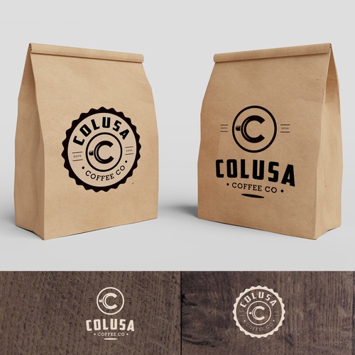 Design an industrial coffee house logo. Alternate logo with  District No. 12 Diseño de Fortuna Design