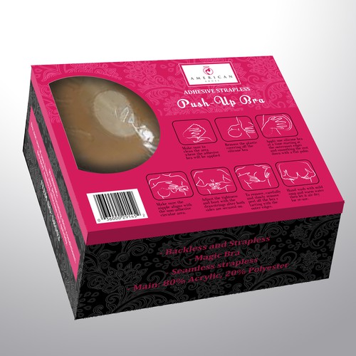 Box design for a women's strapless bra, Product packaging contest