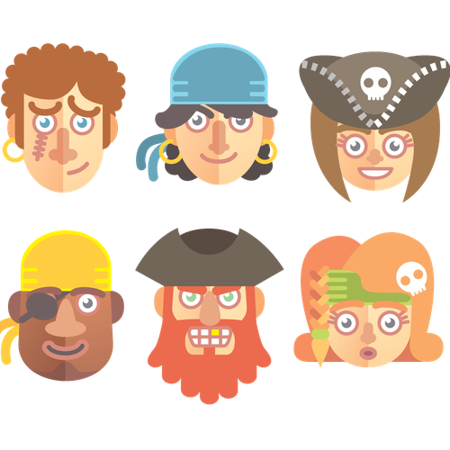 Vector Avatars for Mobile App Design by Cykique