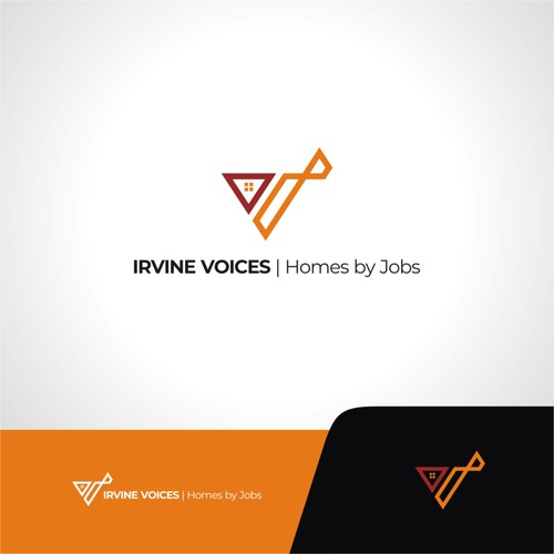 Irvine Voices - Homes for Jobs Logo Design by MAhi2014