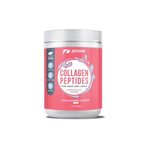 Packaging label for Collagen Peptides jar Design by Shisiouk