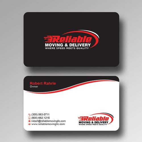 Business Card Design for Moving Company Diseño de Create_Point