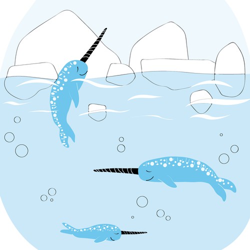 Narwhal artwork design Design by ingridients