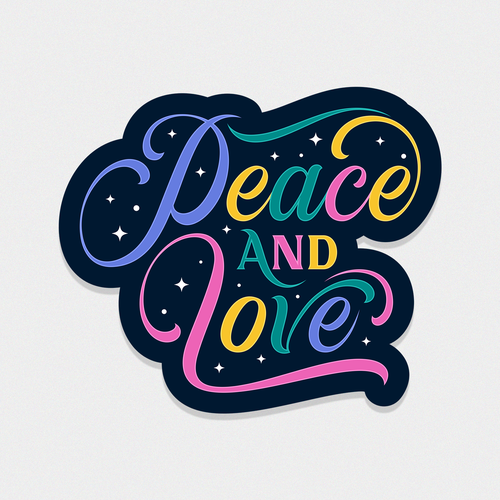 Design A Sticker That Embraces The Season and Promotes Peace Diseño de EDSTER