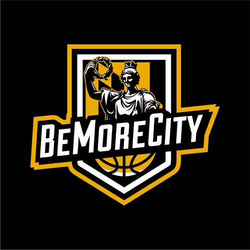 Basketball Logo for Team 'BeMoreCity' - Your Winning Logo Featured on Major Sports Network Design by HandriSid
