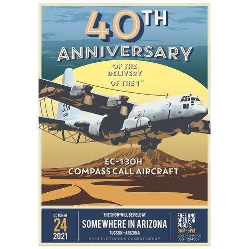 Air Force Flying Group 40th Anniversary Celebration Design by thelembique